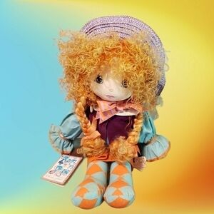 APPLAUSE VINTAGE Rock N Rag Curly Red Hair Stuffed Doll